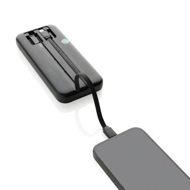 Logotrade promotional item picture of: Turbopack RCS rplastic powerbank 10.000 integrated cables