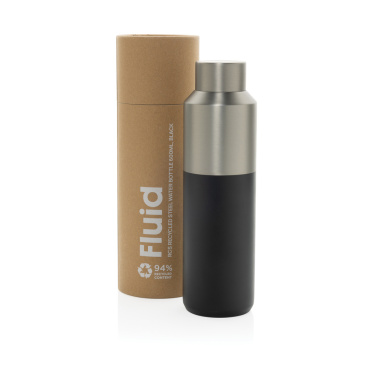 Logo trade promotional giveaways picture of: Fluid RCS certified recycled steel water bottle 600ml