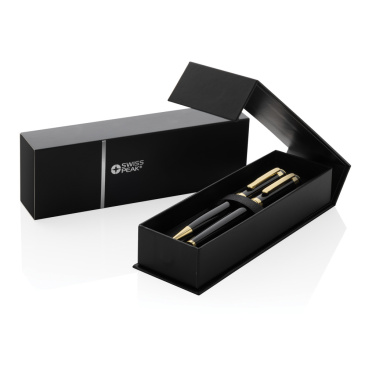 Logotrade advertising product picture of: Swiss Peak Luca RCS recycled brass deluxe pen set