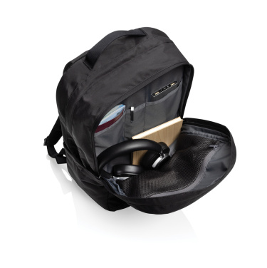 Logotrade promotional giveaway image of: SP Aware™ RPET Edin 100% recycled 15.6 inch laptop backpack