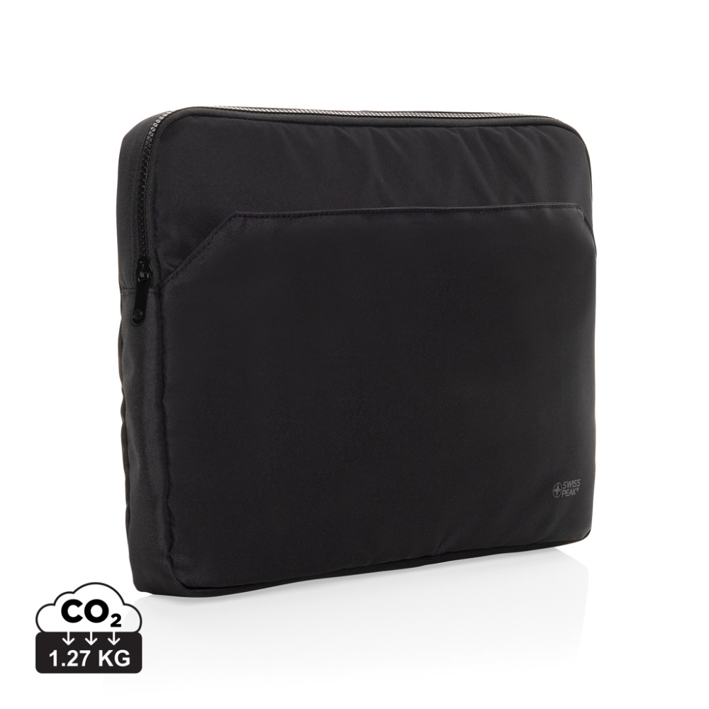Logotrade promotional giveaway picture of: Swiss Peak Aware™ RPET Essential 15.6 inch laptop sleeve