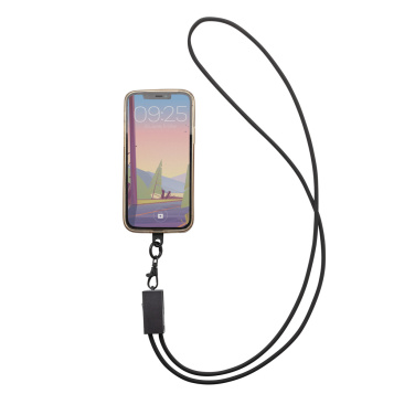 Logo trade promotional merchandise image of: Terra RCS recycled PET phone cord with dual charge cable