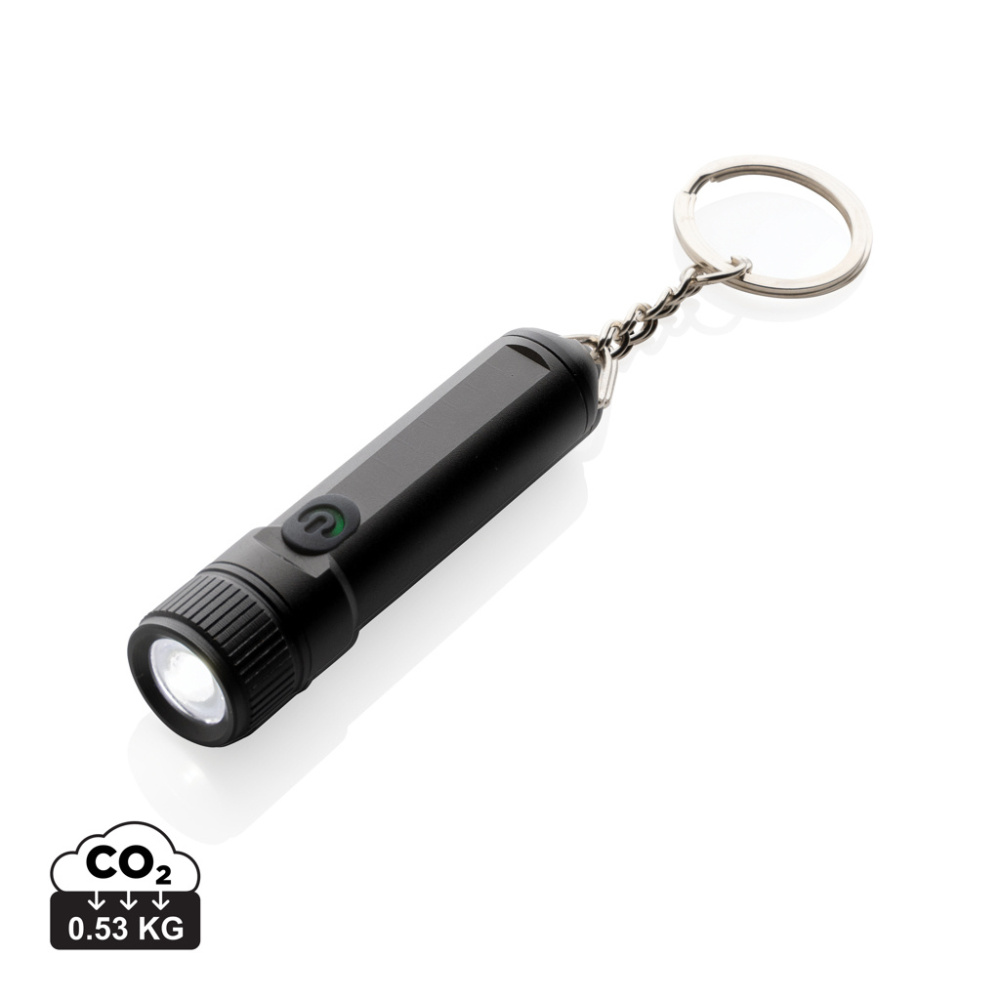 Logo trade promotional merchandise picture of: Gear X rechargeable ultra bright keychain torch
