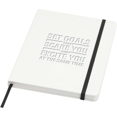 Logo trade promotional items picture of: Holm A5 stone paper hard cover notebook with lined pages