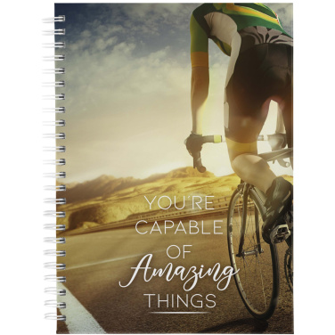 Logotrade promotional product image of: Desk-Mate® A5 hard cover undated diary