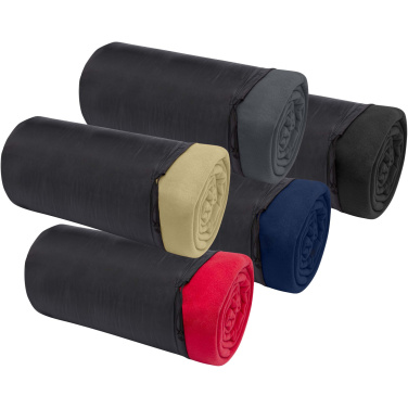 Logo trade promotional product photo of: Huggy fleece plaid blanket with carry pouch 220x250 cm