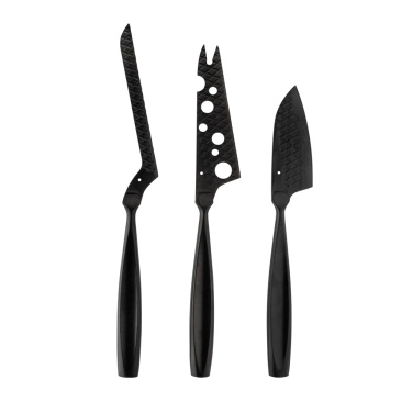Logotrade advertising products photo of: BOSKA Cheese Knife Set Monaco+ Black