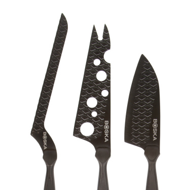 Logo trade corporate gift photo of: BOSKA Cheese Knife Set Monaco+ Black