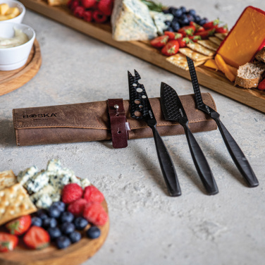Logotrade promotional giveaway image of: BOSKA Cheese Knife Set Monaco+ Black