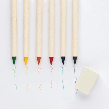 Logo trade corporate gifts picture of: Micki GRS infinity 6pc coloring pencil set with notepad