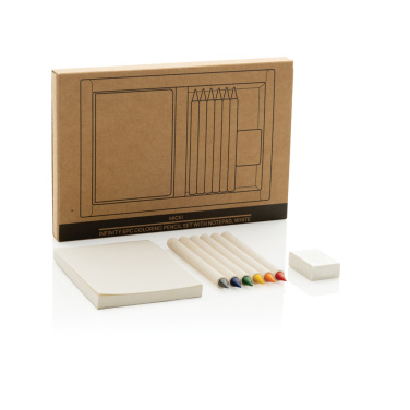 Logotrade promotional merchandise picture of: Micki GRS infinity 6pc coloring pencil set with notepad