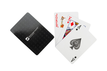 Logo trade promotional gift photo of: Set of playing cards and dice MURRAY Schwarzwolf
