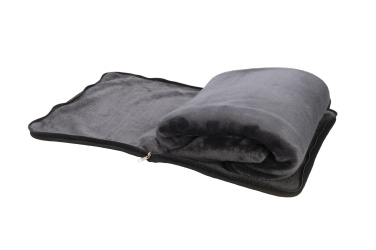 Logo trade business gift photo of: Blanket and pillow 2 in 1 AMIATA Schwarzwolf
