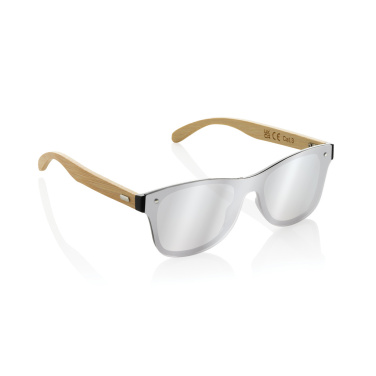 Logotrade promotional product picture of: Prism RCS recycled plastic sunglasses with bamboo frame