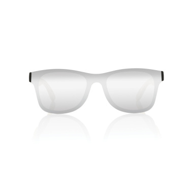 Logo trade business gift photo of: Prism RCS recycled plastic sunglasses with bamboo frame