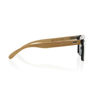 Logotrade promotional merchandise image of: Prism RCS recycled plastic sunglasses with bamboo frame