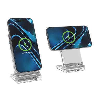 Logo trade promotional merchandise photo of: Magcharge 15W magnetic wireless charging stand