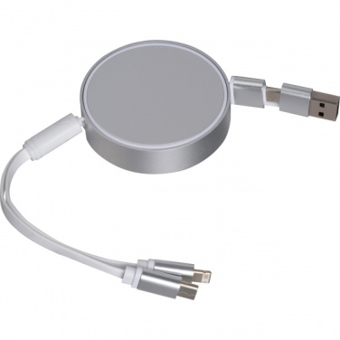 Logotrade advertising products photo of: Charging cable made from recycled aluminum Ostend