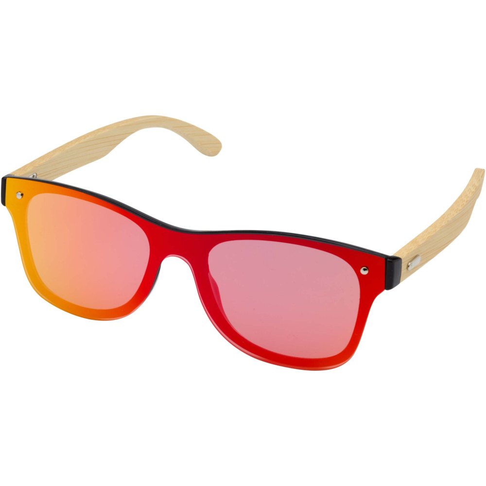 Logotrade promotional gift picture of: Tan sunglasses with bamboo temples
