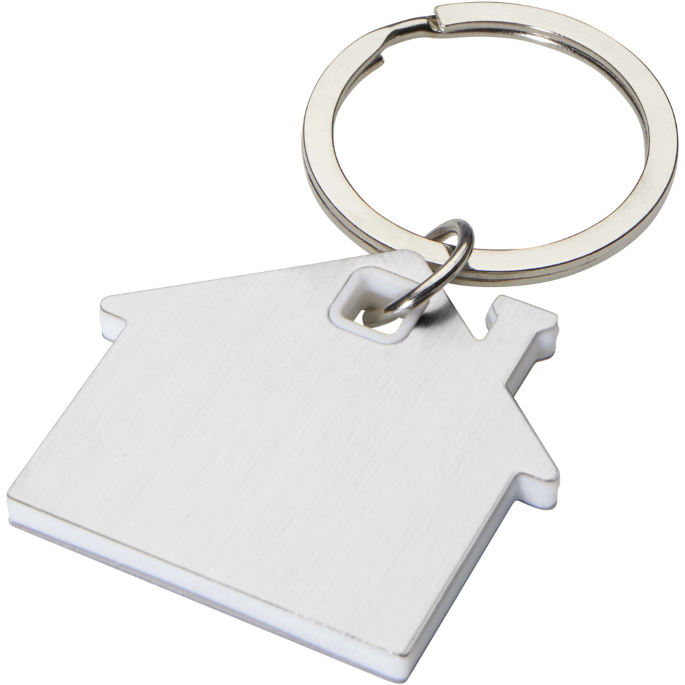 Logo trade promotional merchandise picture of: Nook house-shaped keychain