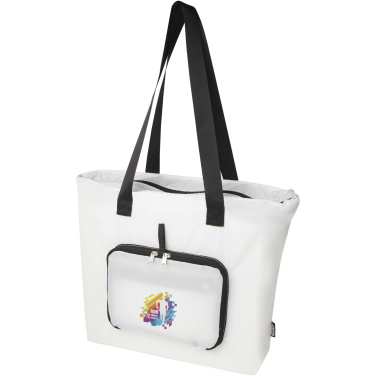 Logo trade promotional products image of: EcoFold RPET foldable tote bag 16L