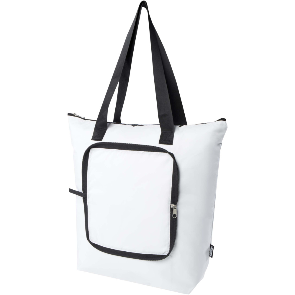 Logotrade promotional item image of: EcoFold RPET foldable tote cooler bag 15L