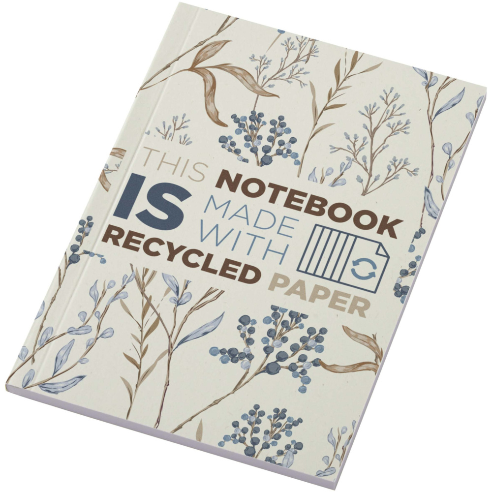 Logo trade business gift photo of: Novella Austen A6 recycled soft cover notebook - 50 sheets