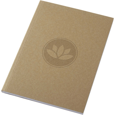 Logo trade promotional item photo of: Novella Austen A5 recycled soft cover kraft notebook - 50 sheets