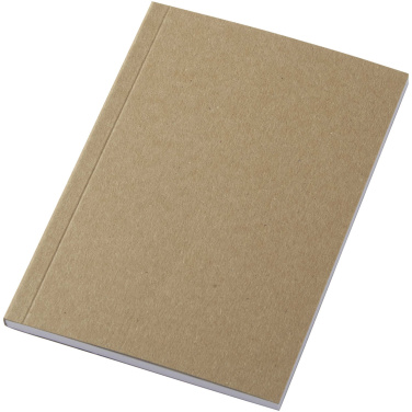 Logo trade corporate gifts image of: Novella Austen A6 recycled soft cover kraft notebook - 50 sheets