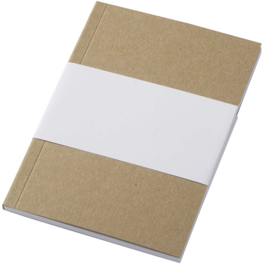 Logo trade promotional product photo of: Novella Austen A6 recycled soft cover kraft notebook - 50 sheets