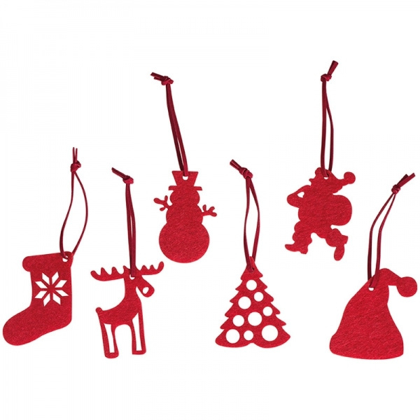 Logo trade promotional merchandise photo of: 6-piece Christmas tree decorations FERGUS
