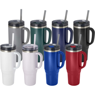 Logotrade promotional merchandise picture of: Melbourne 1200 ml RCS certified insulated tumbler with straw