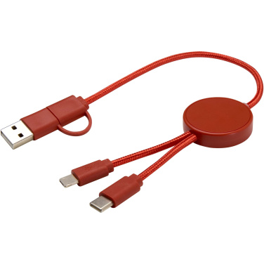Logotrade corporate gifts photo of: Citala 5-in-1 recycled plastic 30 cm data sync and 27W fast charge cable