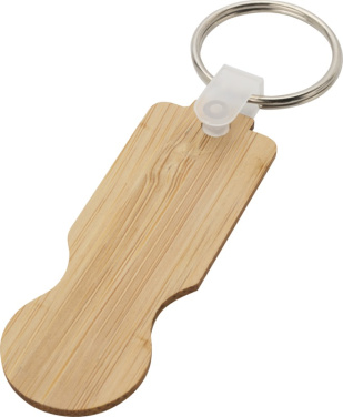 Logotrade promotional merchandise photo of: Ronan bamboo trolley keychain