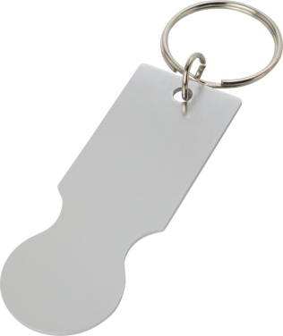 Logo trade promotional item photo of: Rhea shopping cart keyring