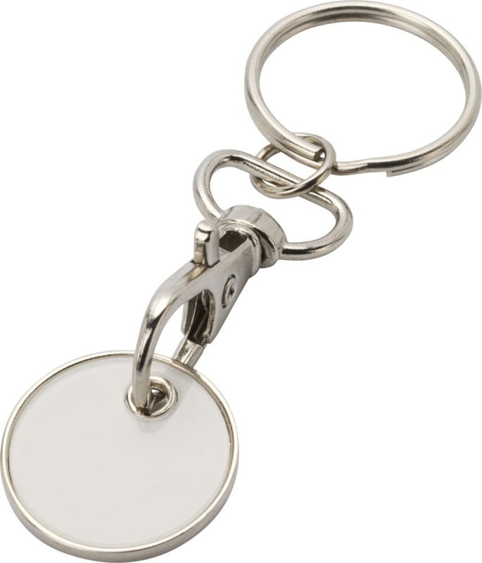 Logo trade promotional merchandise picture of: Rory keyring with trolley coin