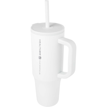 Logotrade promotional product picture of: Brady 900 ml RCS certified insulated tumbler with silicone straw