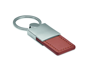 Logo trade promotional item photo of: PU and metal key ring Helsinki