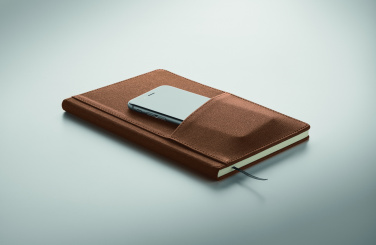Logo trade promotional product photo of: A5 notebook PU front pocket