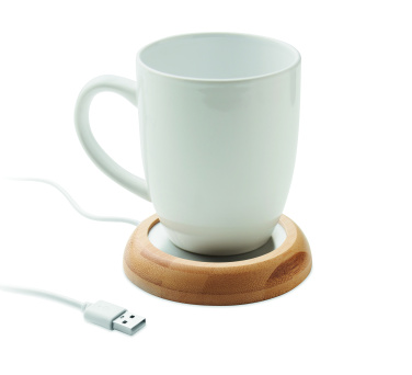 Logotrade promotional merchandise image of: Bamboo mug warmer with USB