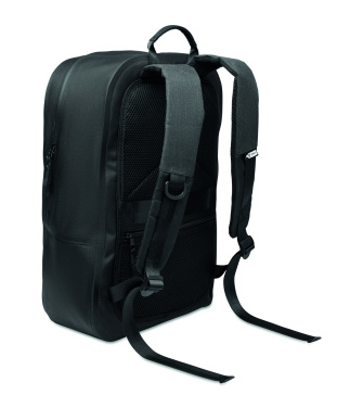 Logo trade promotional giveaways image of: 300D RPET computer backpack