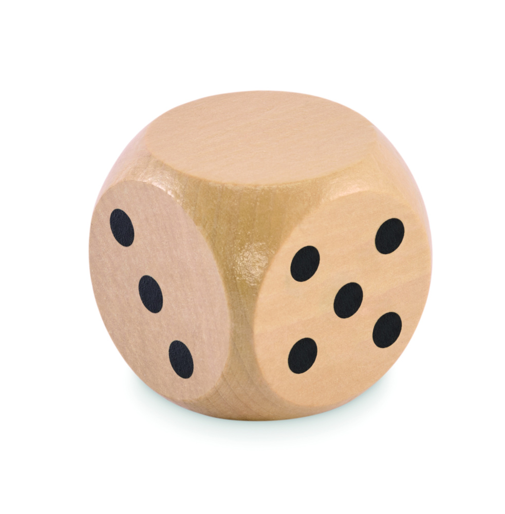 Logotrade promotional item picture of: Schima wooden dice 5cm dia