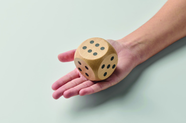 Logo trade promotional gift photo of: Schima wooden dice 5cm dia