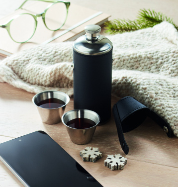 Logotrade advertising products photo of: Hip flask with shot cups