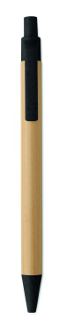 Logo trade promotional gifts picture of: Push button ball pen in bamboo