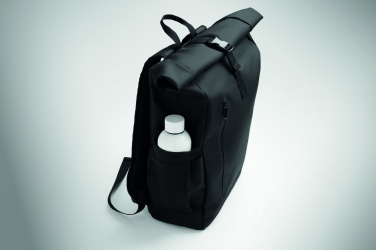 Logo trade promotional merchandise image of: Rolltop laptop rucksack 600D