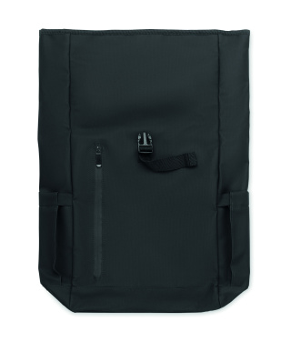 Logo trade promotional items image of: Rolltop laptop rucksack 600D