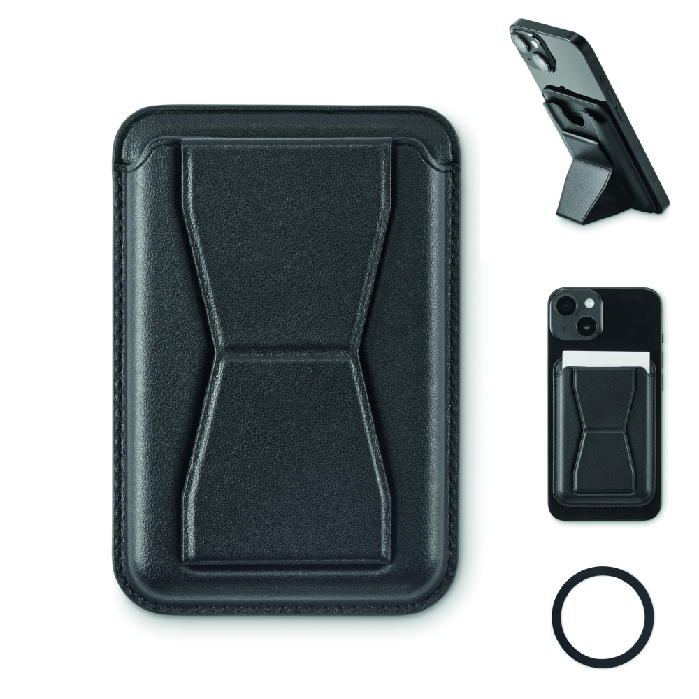 Logo trade promotional giveaway photo of: Magnetic PU cardholder