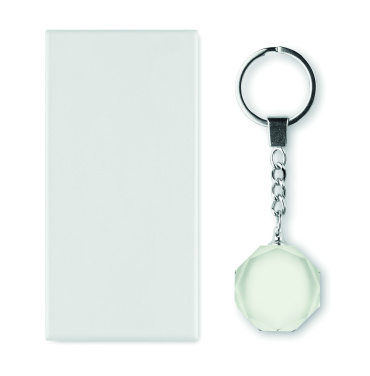 Logo trade promotional gifts image of: Glass round award key ring