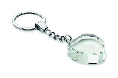 Logotrade advertising product image of: Glass heart award key ring
